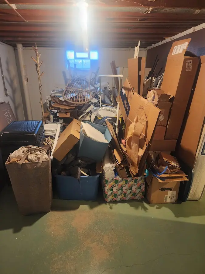 Roll-off dumpster container at job site for 20 Yard Dumpster Rental in Sherman